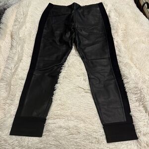 J. Crew Factory Black The Gigi Pant Faux Leather Ponte Pants Size 14